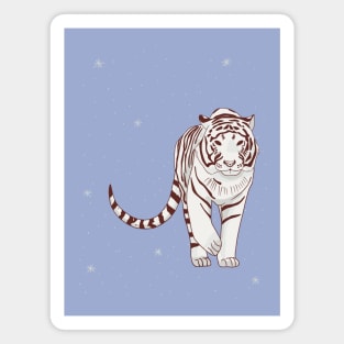 White Tiger Magnet